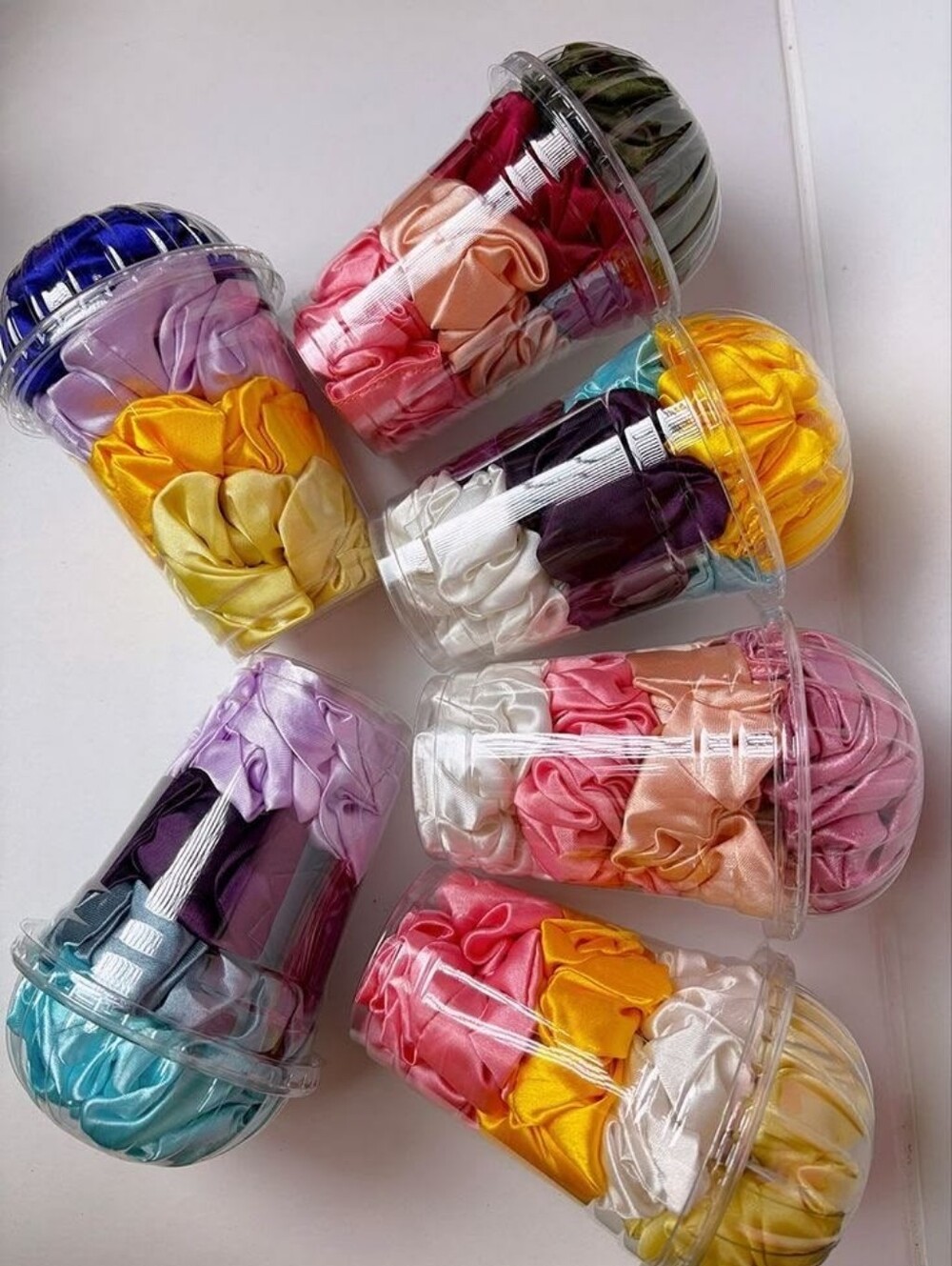 Satin Scrunchie Party Pack - Mixed Pastel & Bright Colors